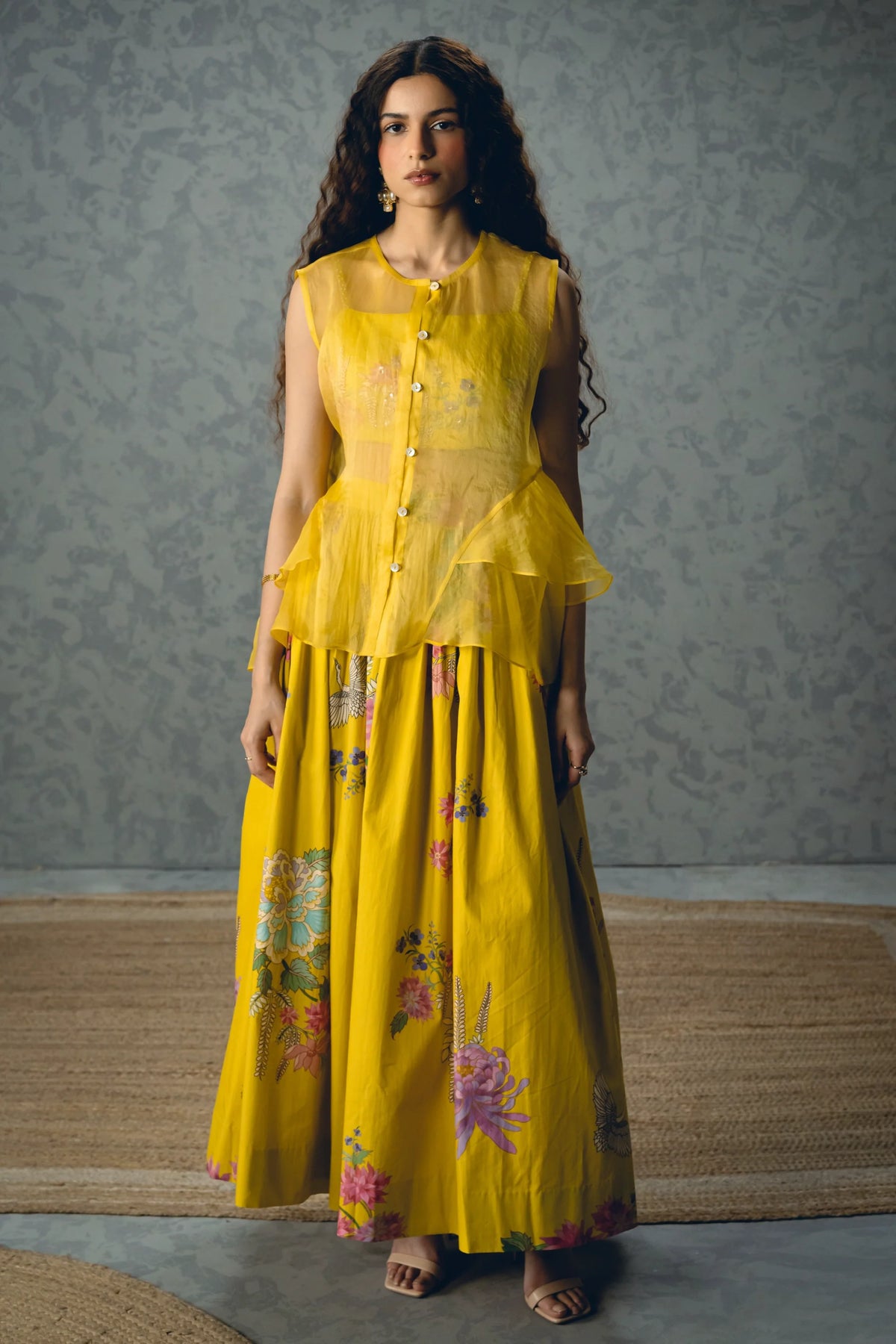 Alina skirt set-YELLOW