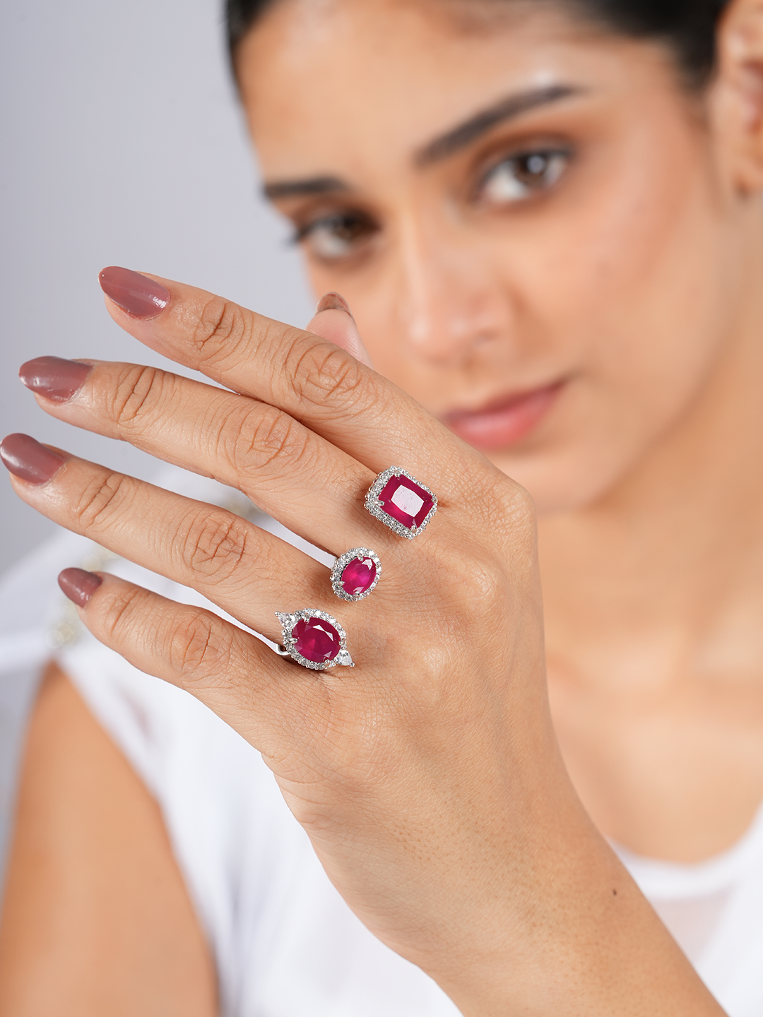 Ruby Trio Ring