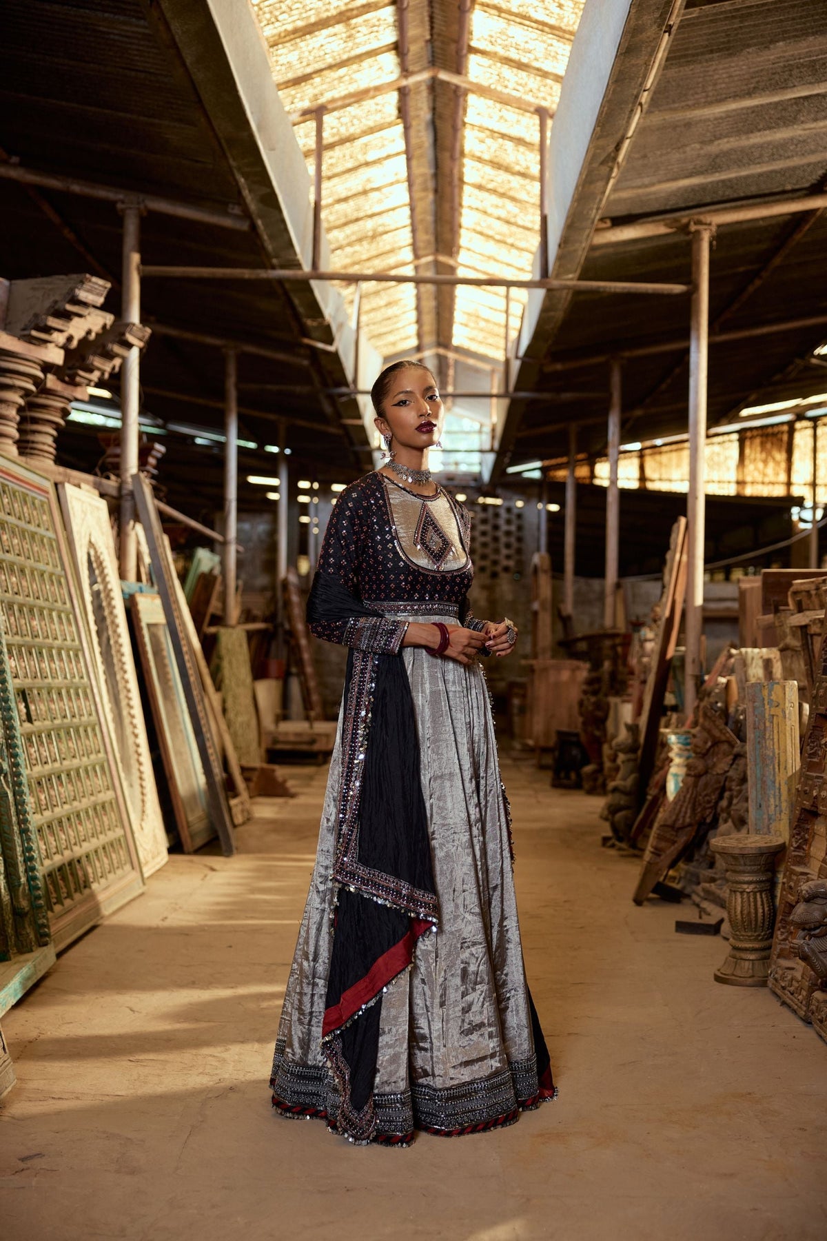 SOUTH SILK TISSUE ANARKALI