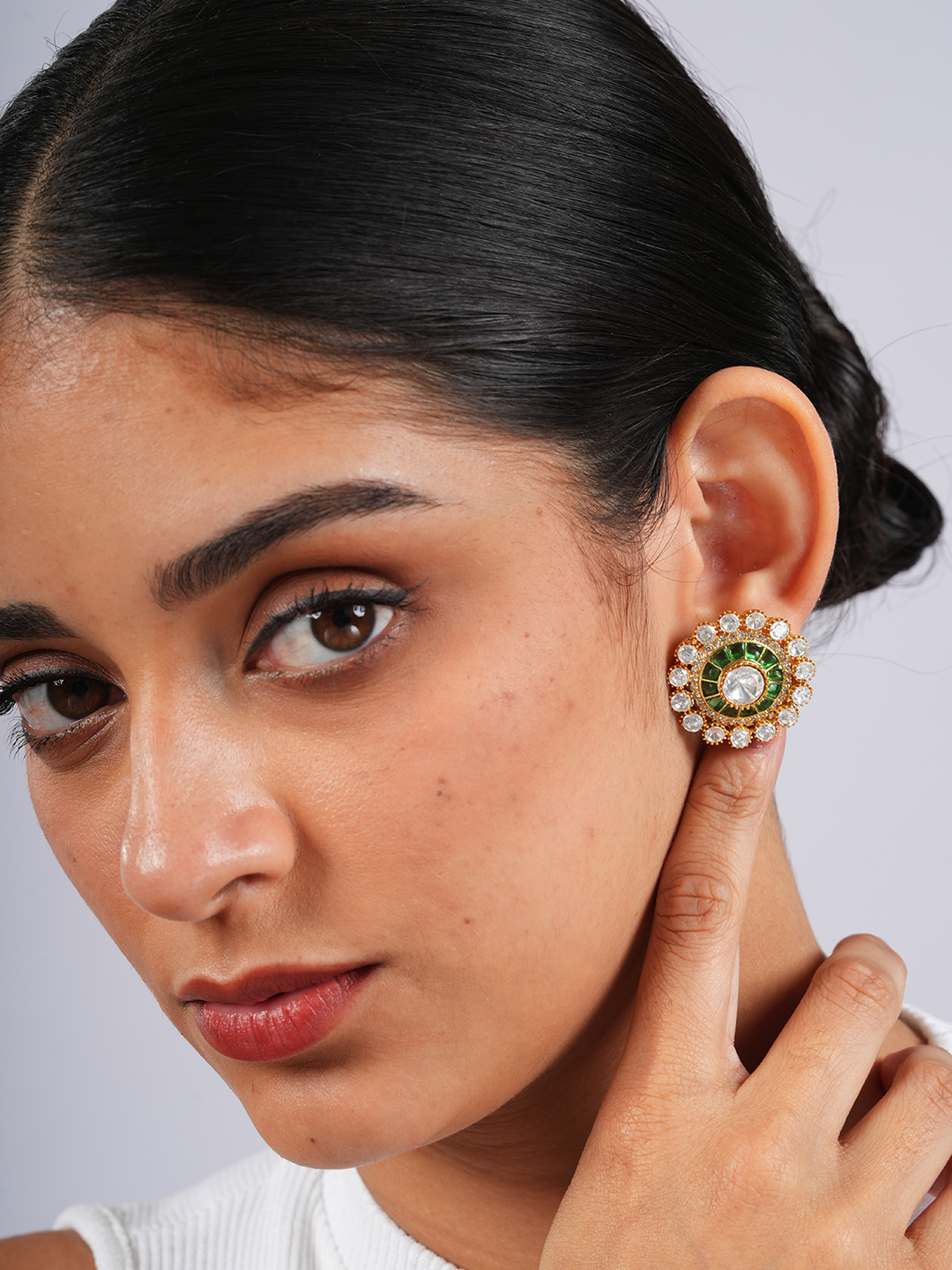 Green Aura Studs