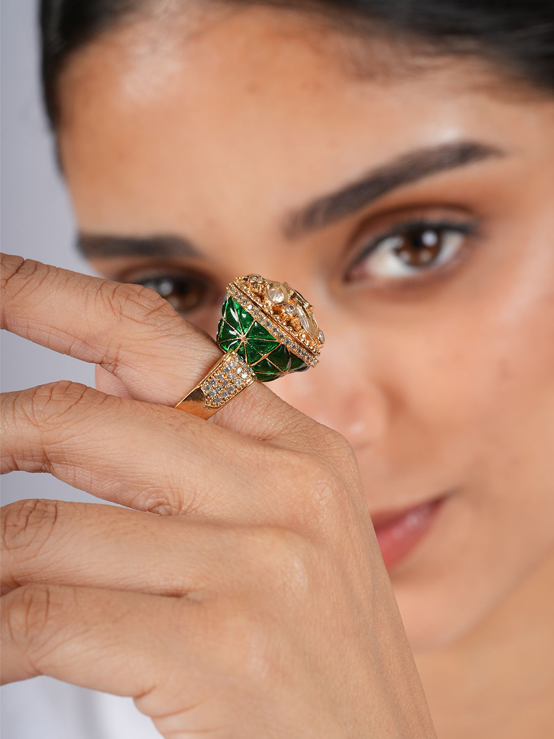 Emerald Dome Ring (Size 7)