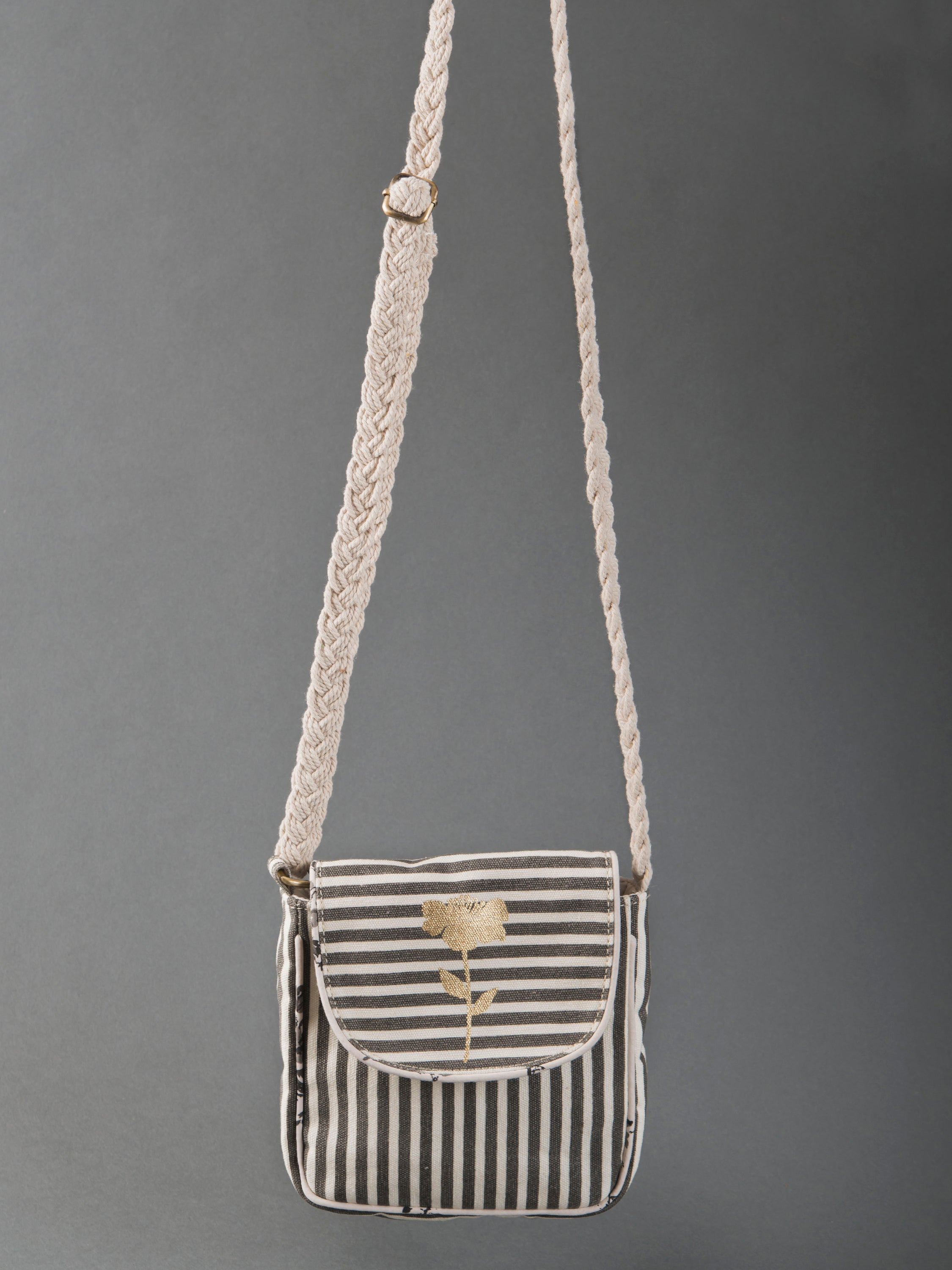Retro stripe ladies tote bag