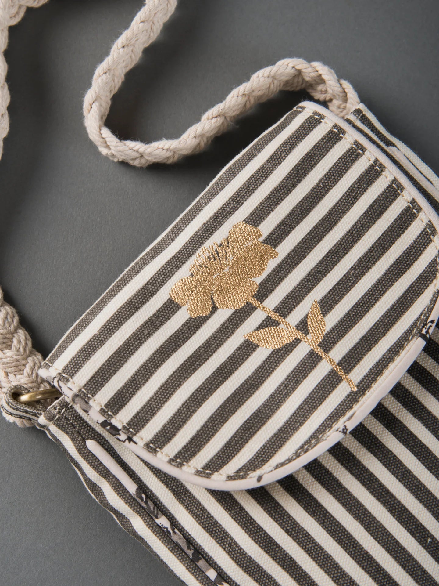 Retro stripe ladies sling bag