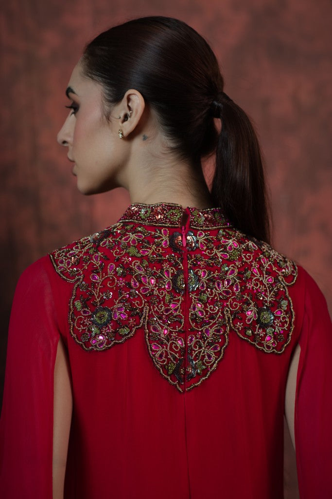 PINK SANDSTORM HAND EMBROIDERED GOWN