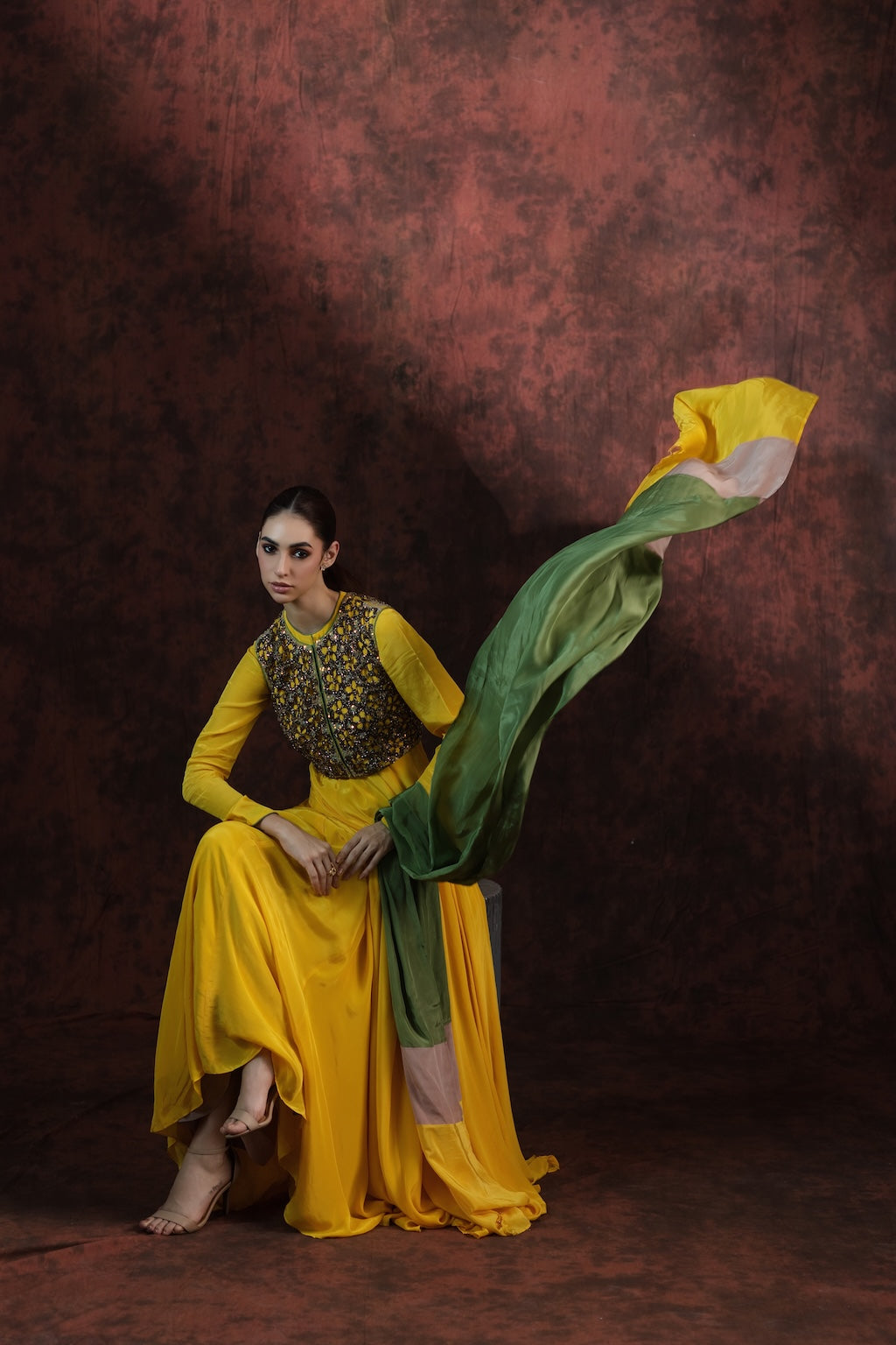 Gold Oasis Gown with Jacket