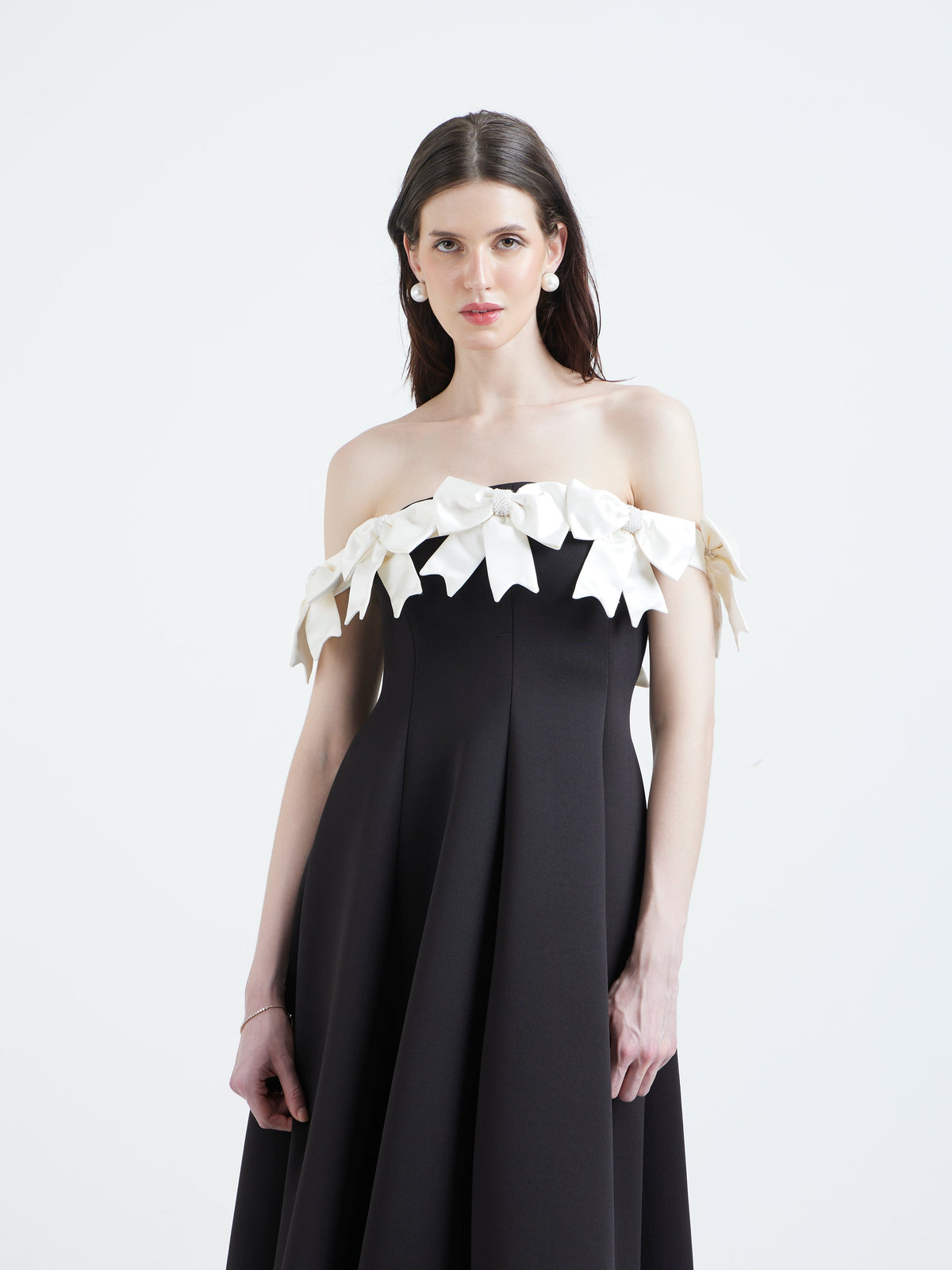 Detachable Satin Bow Wrap