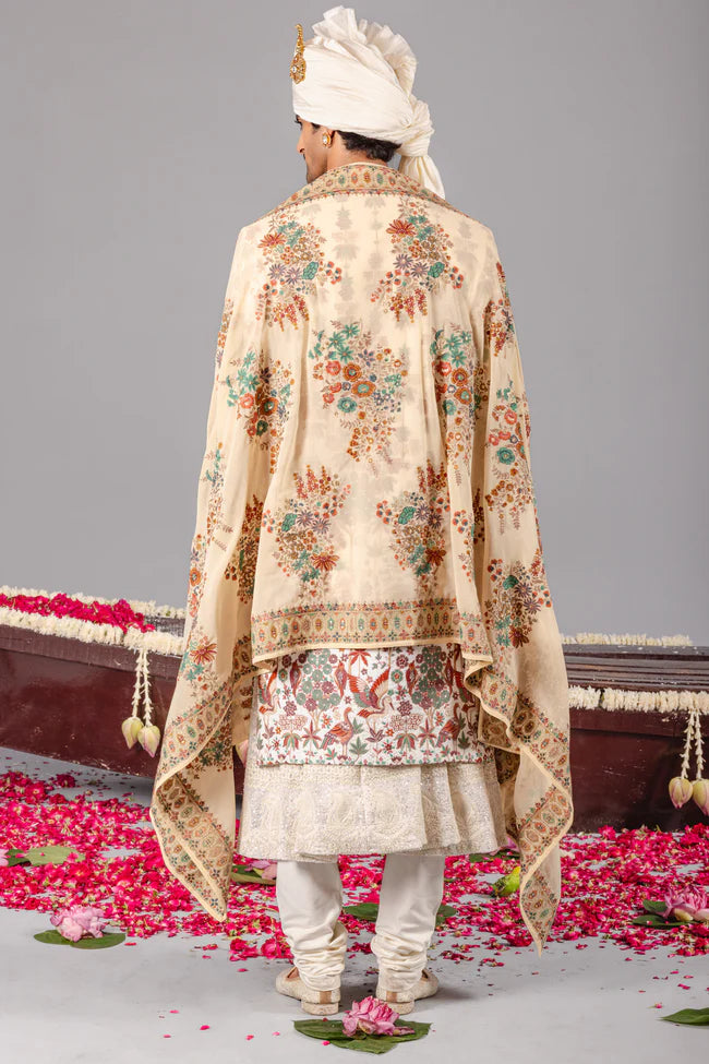 RANGREZ IVORY SHERWANI SET
