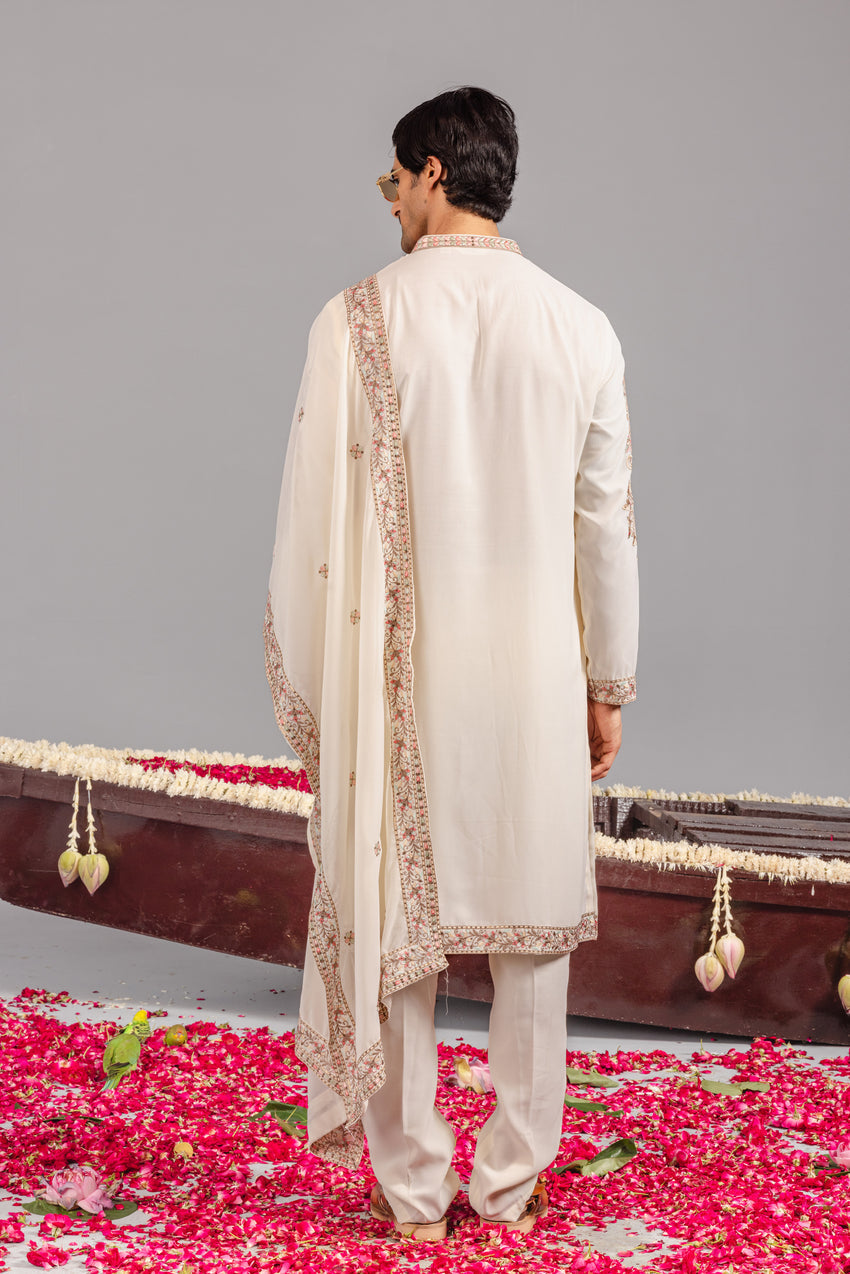 LADKIWALE CREAM KURTA SET