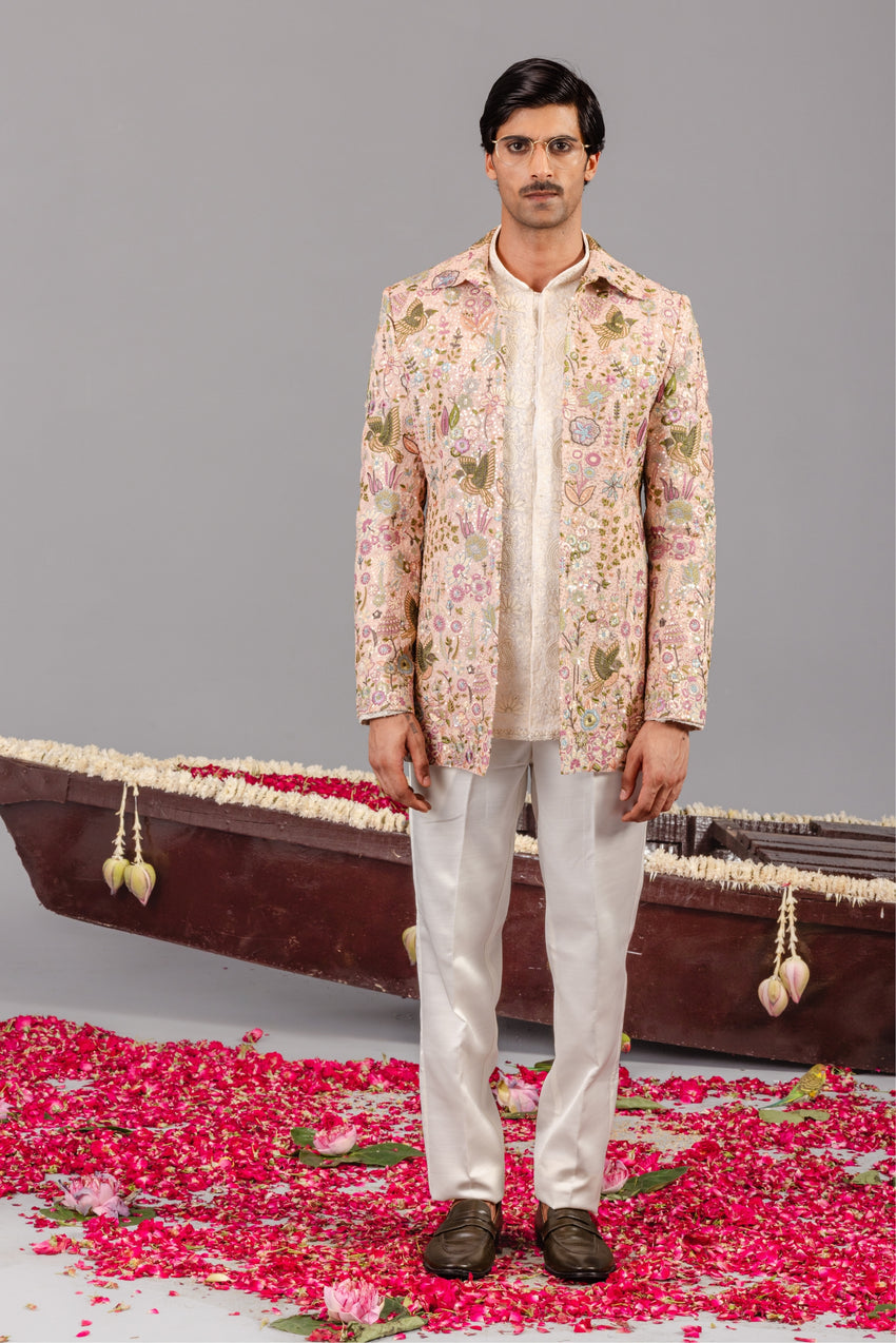 PHOOLPANKH PINK JODHPURI SET