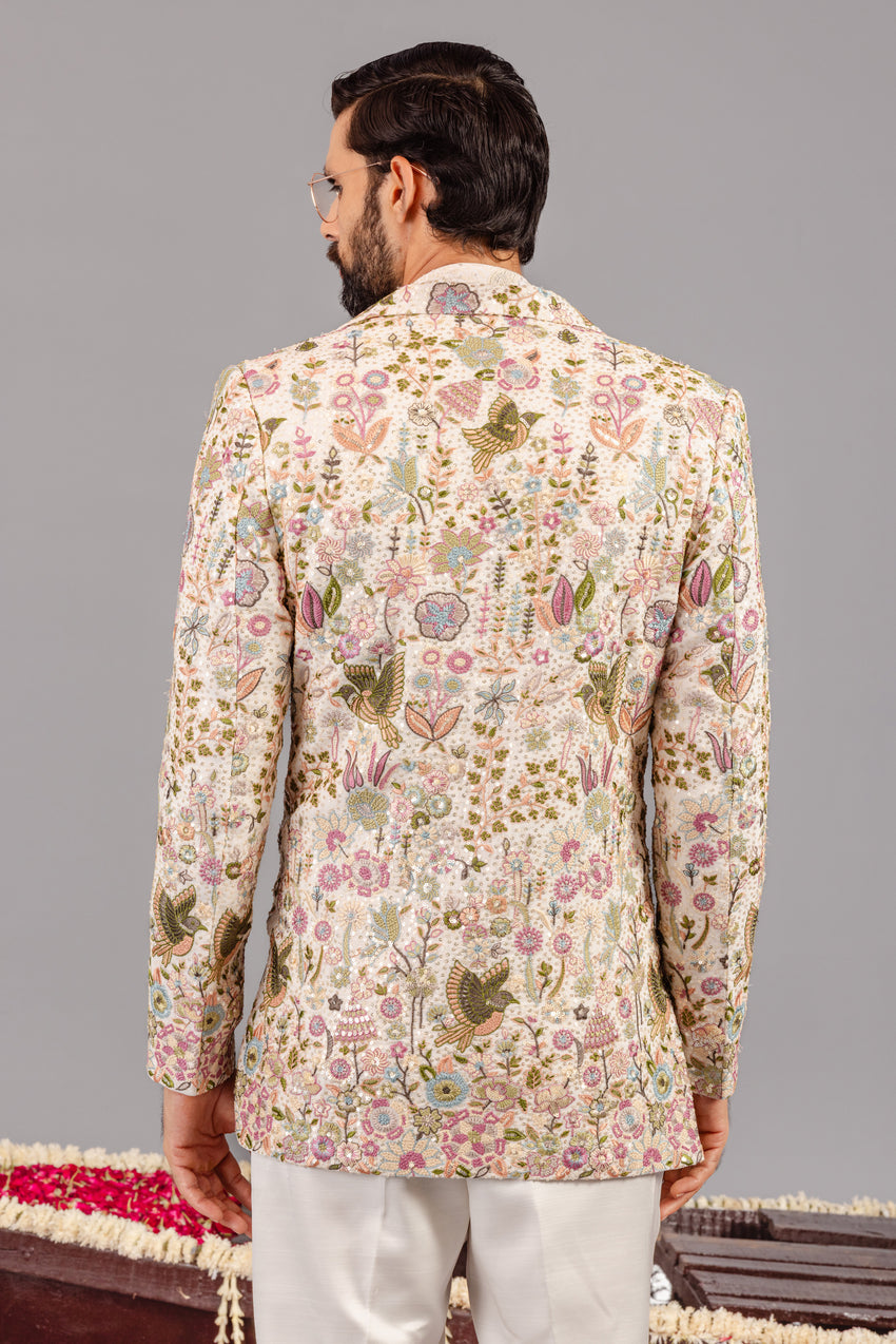 PHOOLPANKH IVORY JODHPURI SET