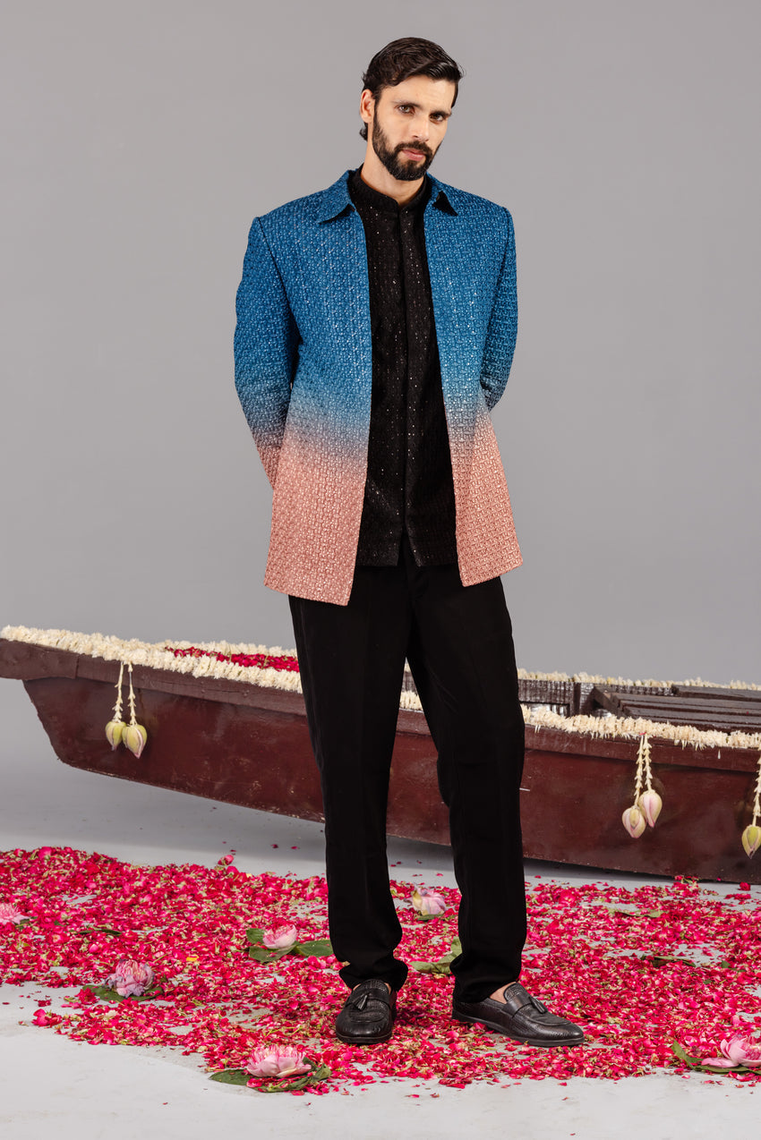 RAATRANG BLUE JODHPURI SET