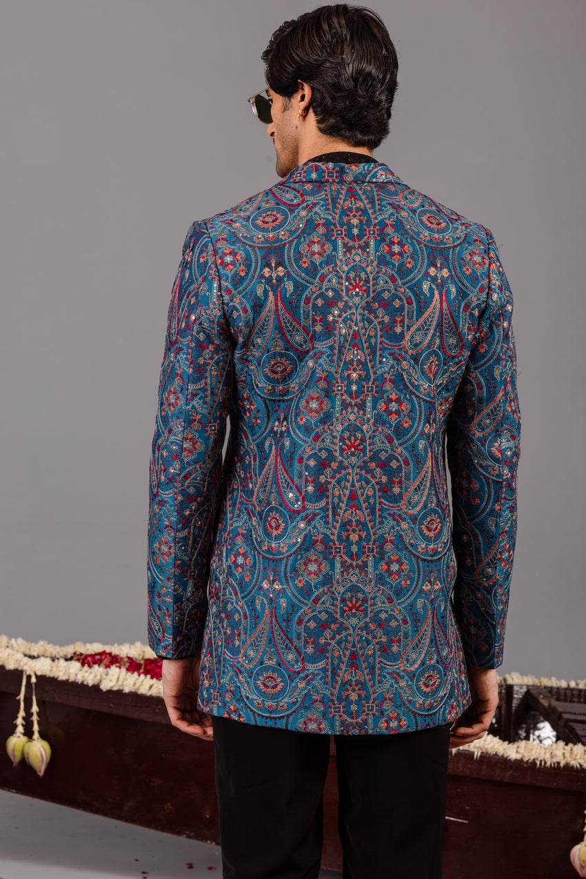 MAYUR BLUE JODHPURI SET