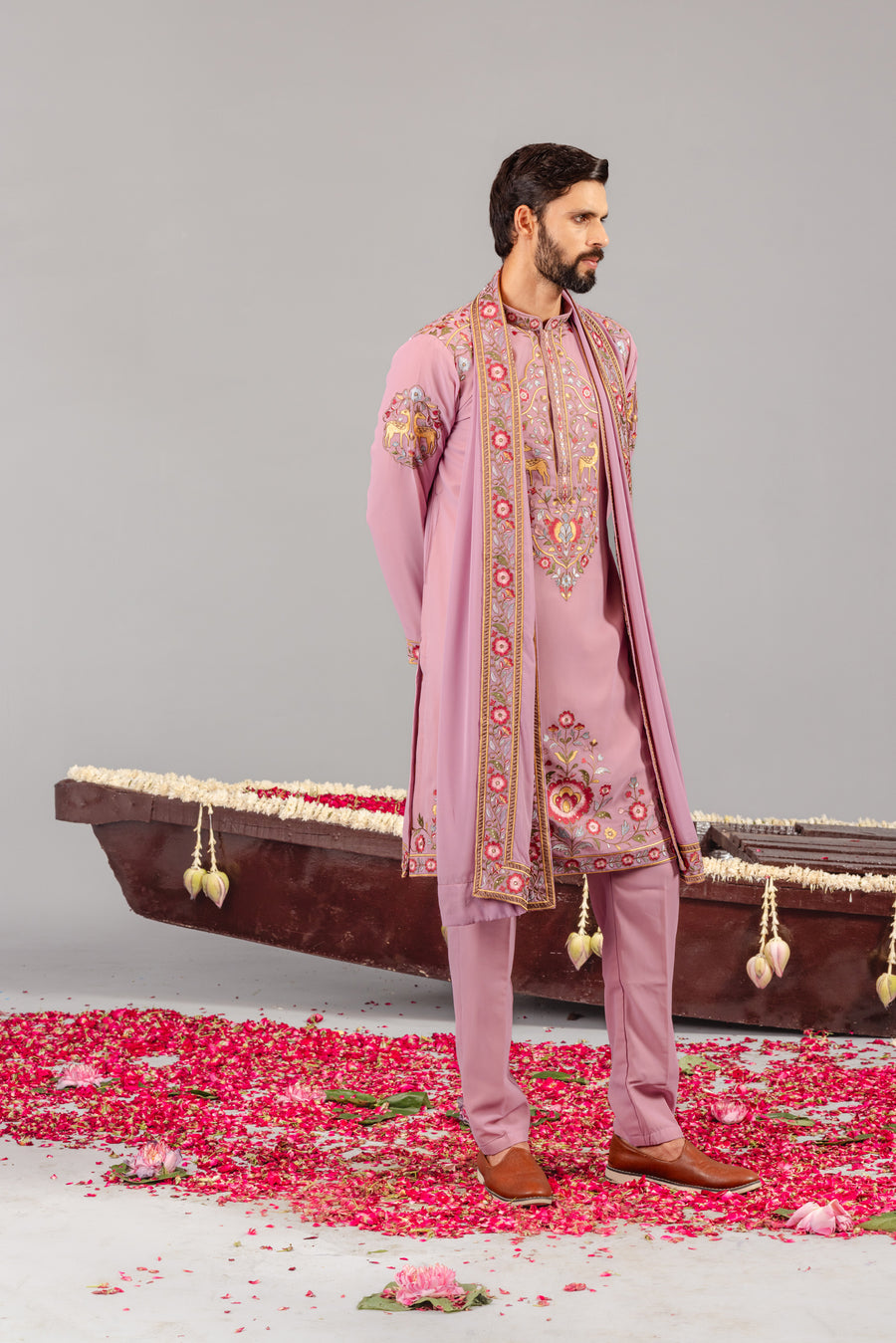 DEER GARDEN PURPLE KURTA SET
