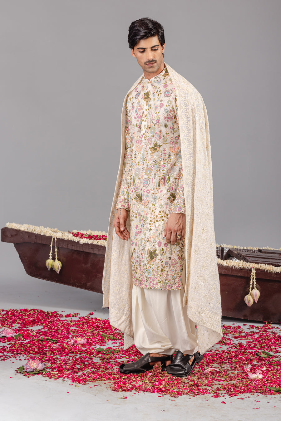 PHHOL PANKH IVORY KURTA SET