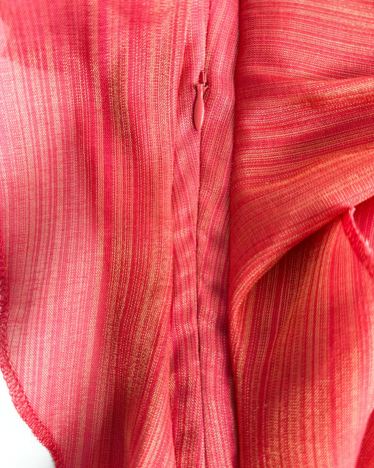Ruffle Overlay Top – Coral Rose