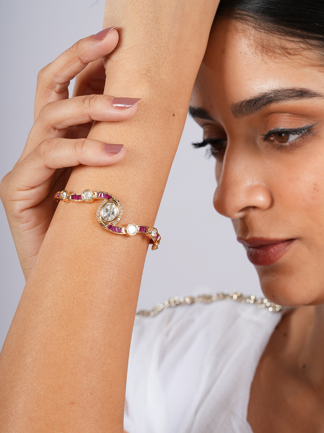 Ruby Curve Bracelet