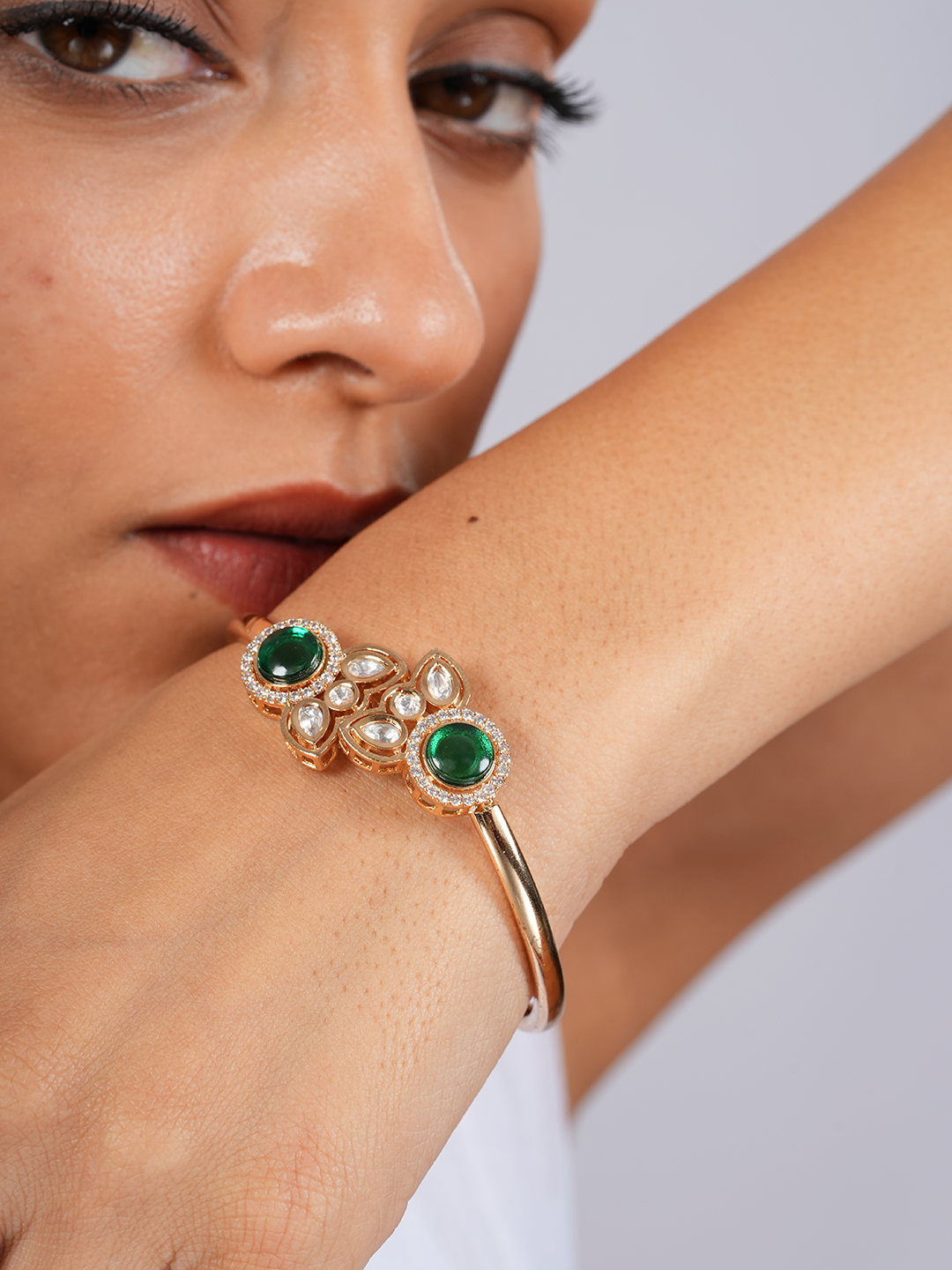 Emerald Halo Bracelet