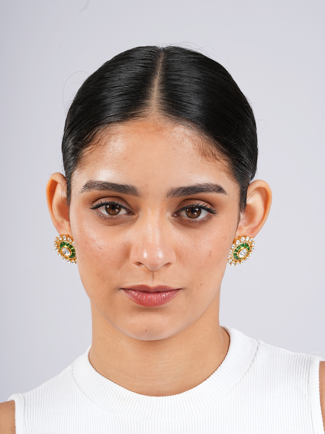 Green Aura Studs