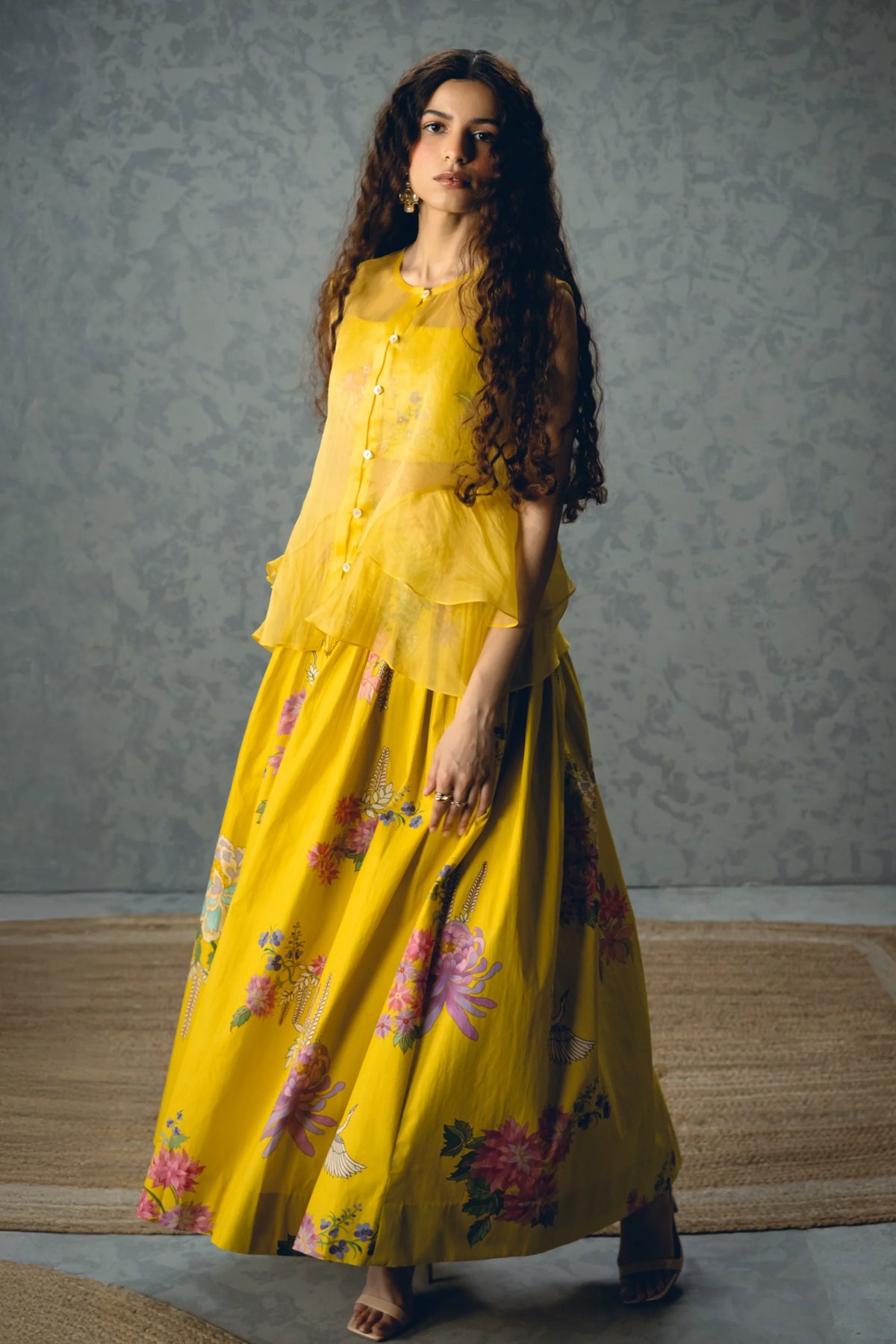 Alina skirt set-YELLOW