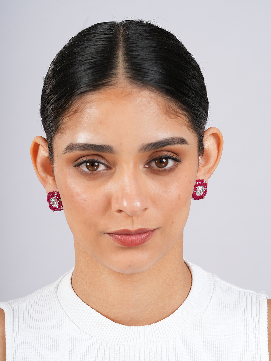 Crimson Shine Studs
