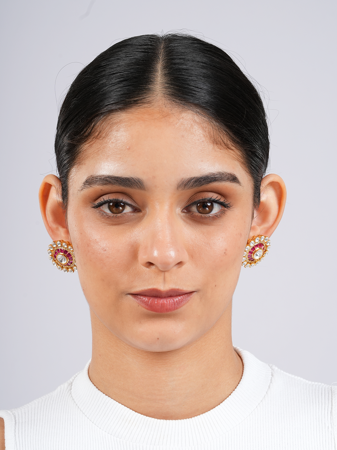 Pink Aura Studs