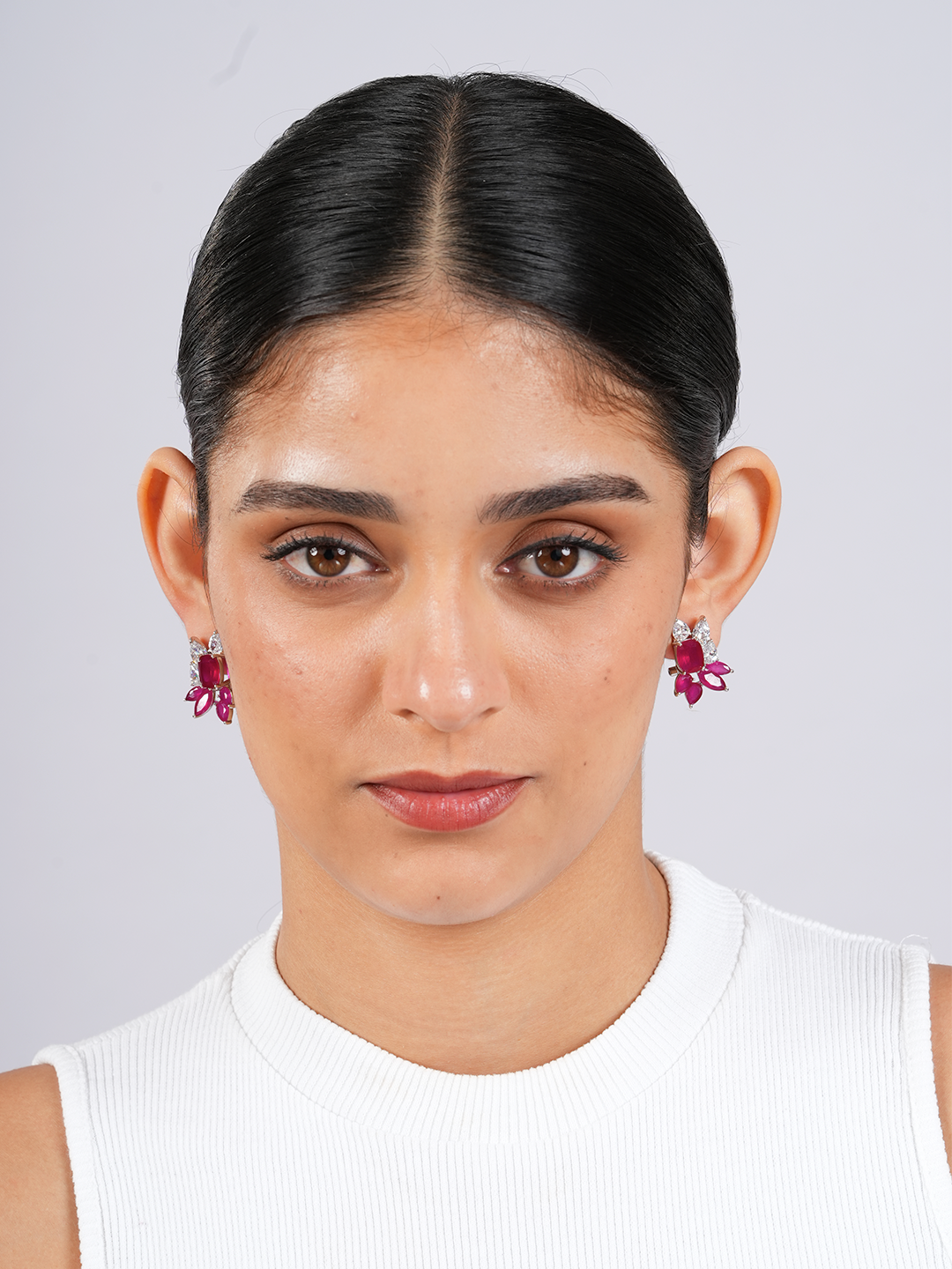 Red Petal Studs