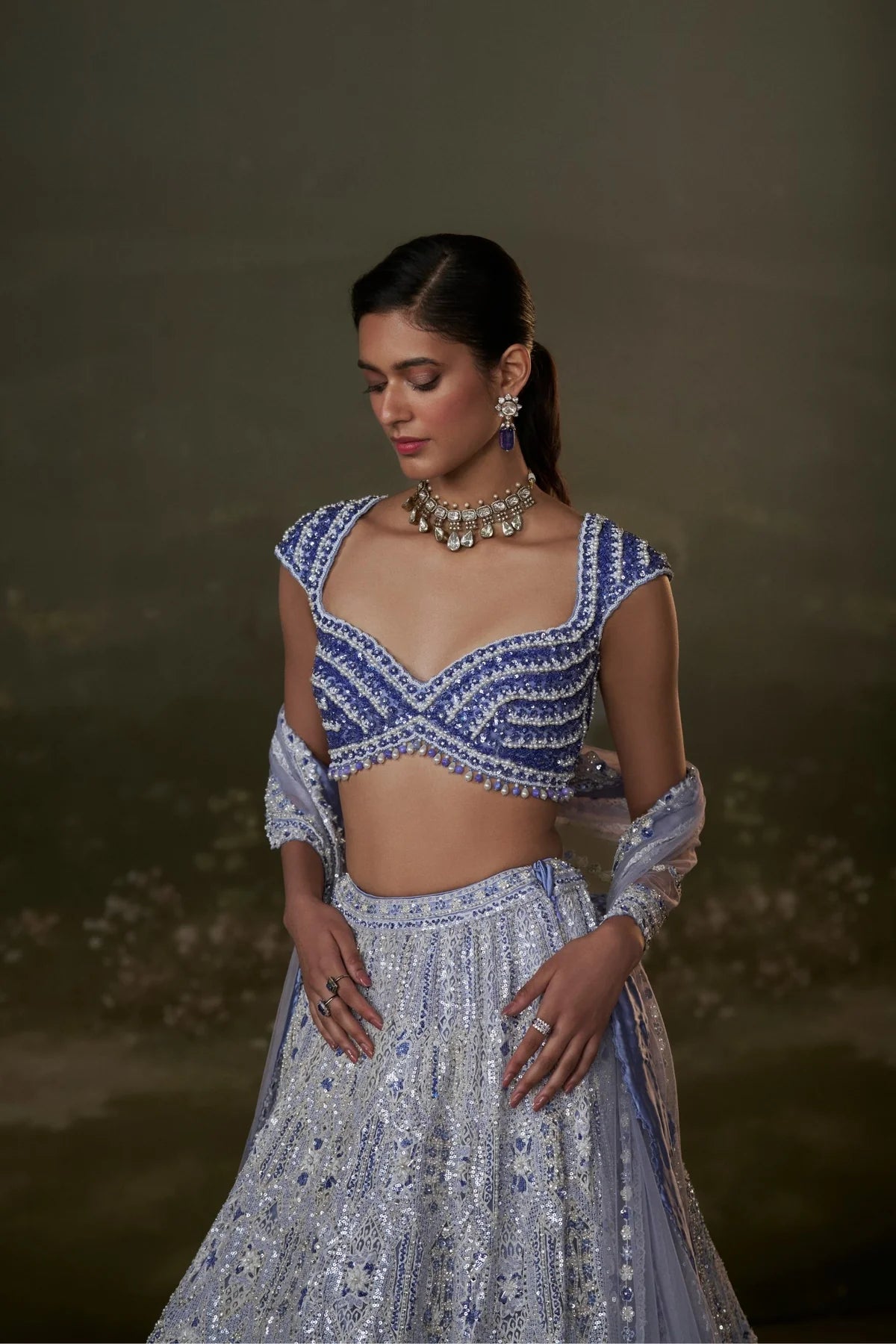 Ink Blue Lehenga Choli Se