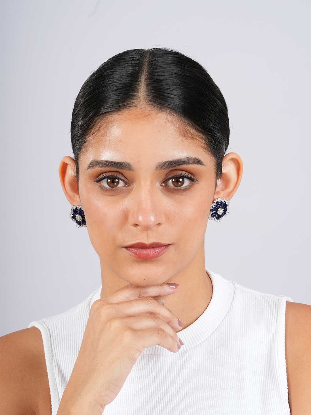 Blue Bloom Studs