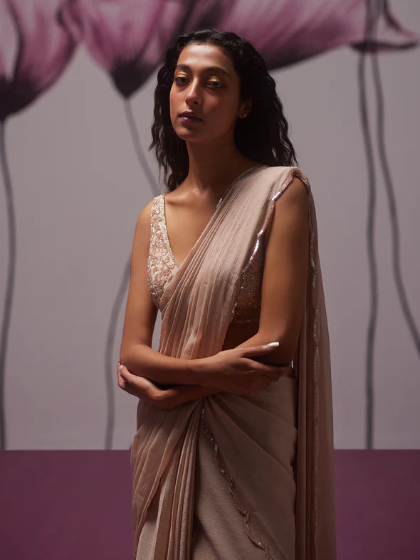 Magnolia Draped Saree Set