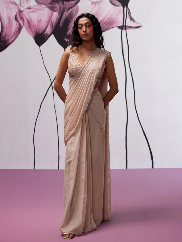 Magnolia Draped Saree Set