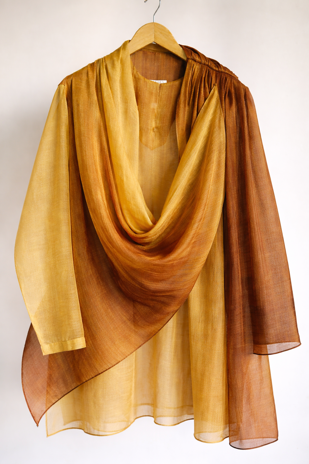 Goldline Classic Drape Kurta – Juniper Green
