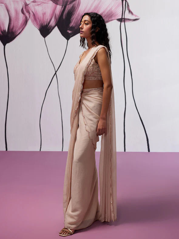 Magnolia Draped Saree Set