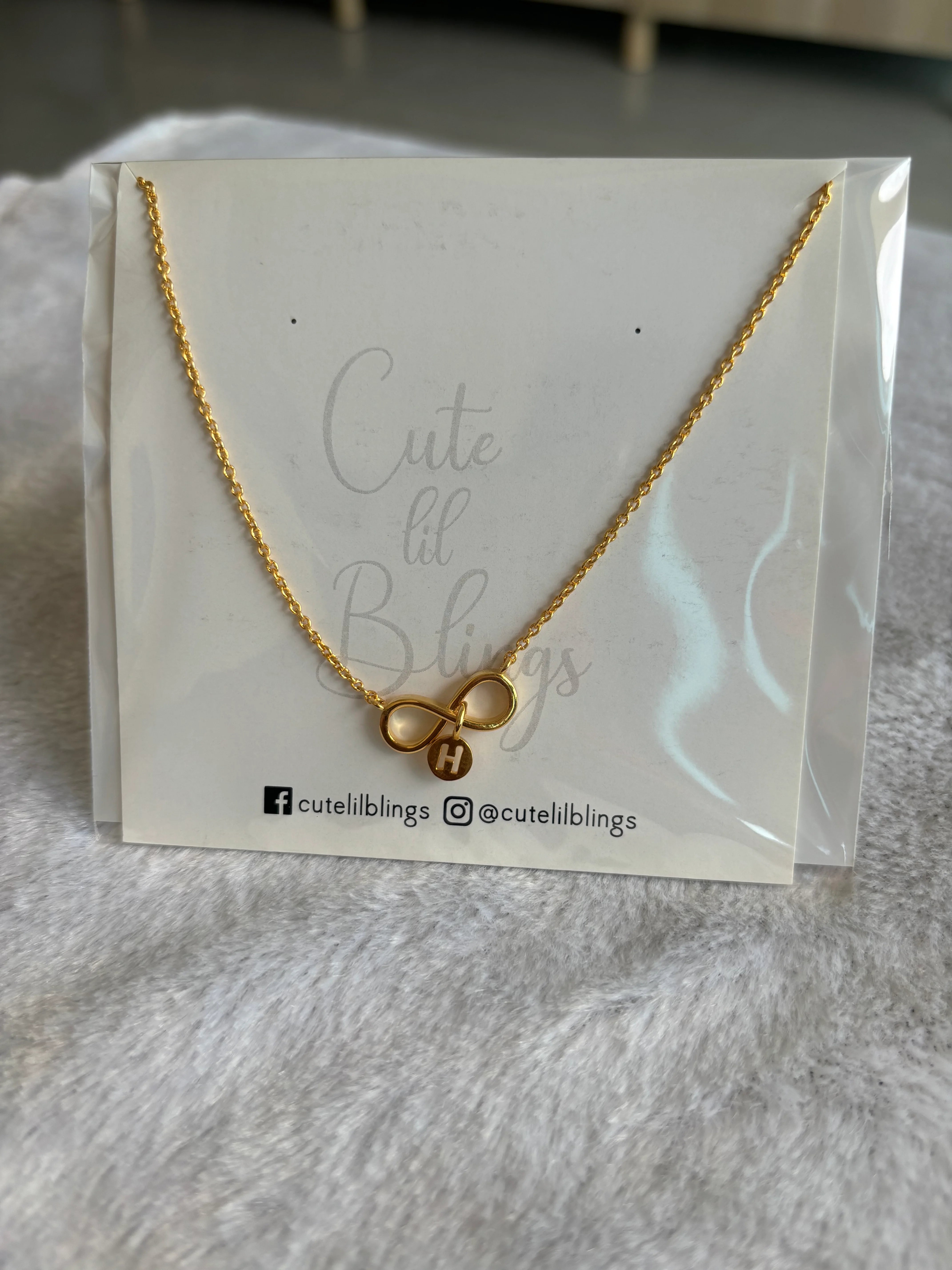 Infinity Necklace with Initial