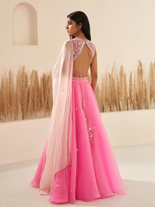 Carnation Pink Lehenga Set