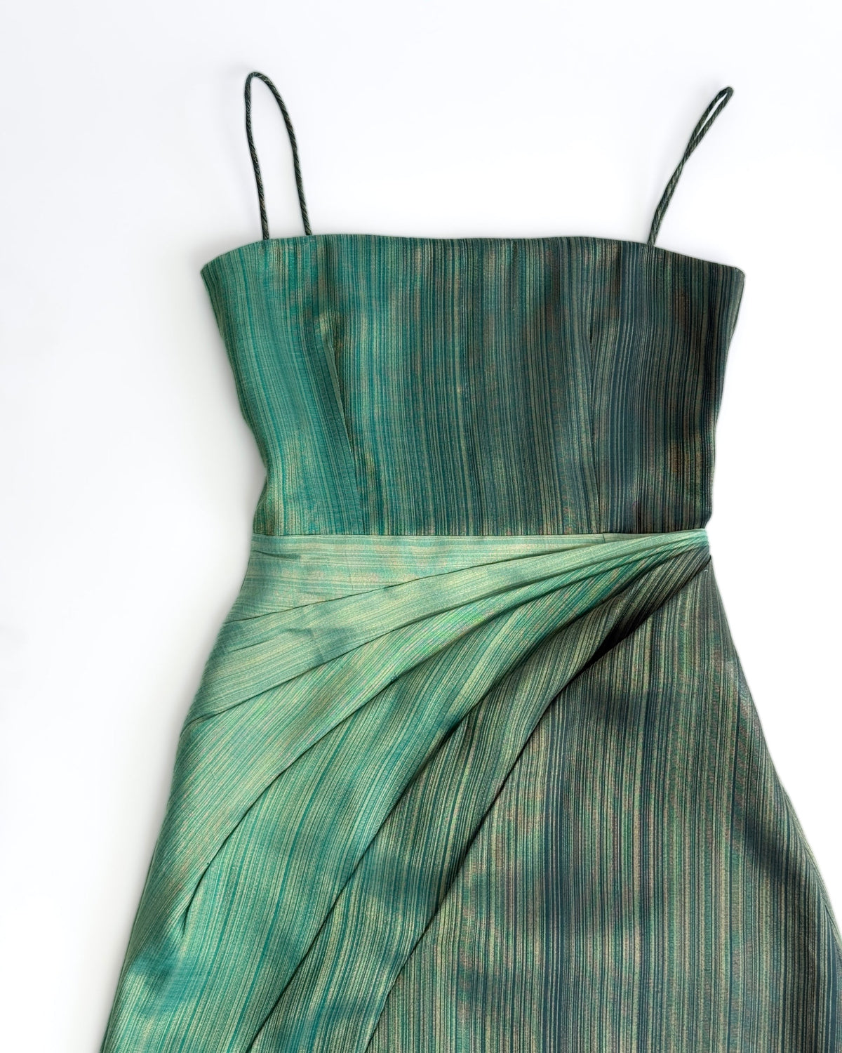 Bias-Draped Dress - Forest Silk