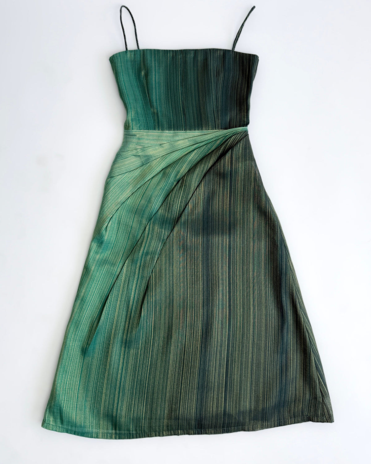Bias-Draped Dress - Forest Silk