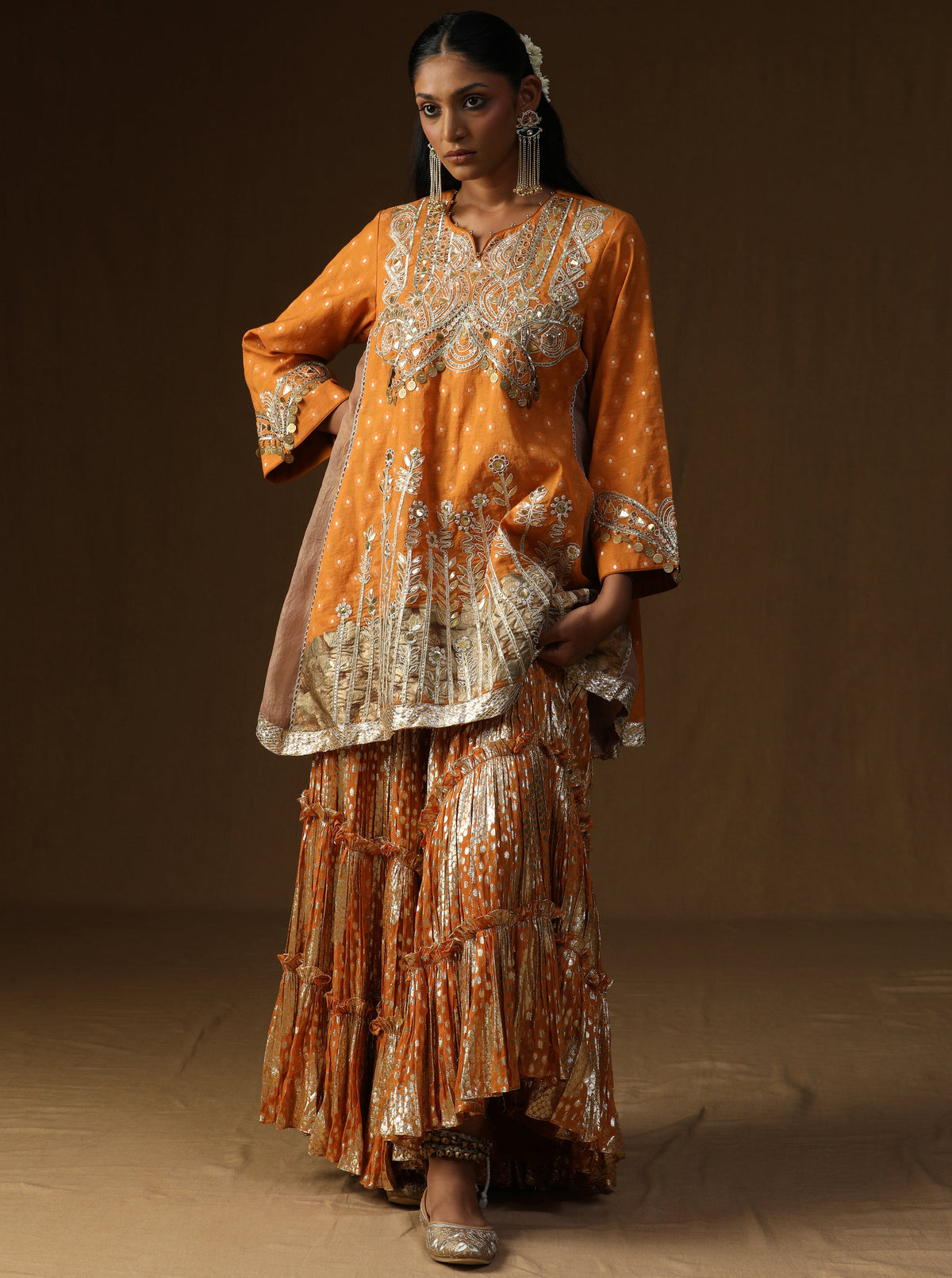 Rasika – Kesari Embroidered Sharara Set