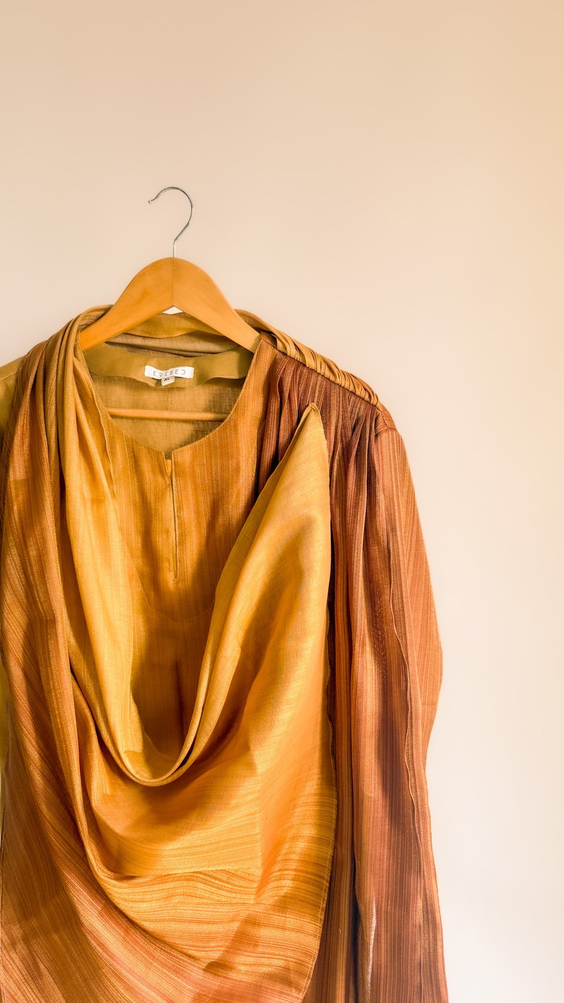 Goldline Classic Drape Kurta - Gold
