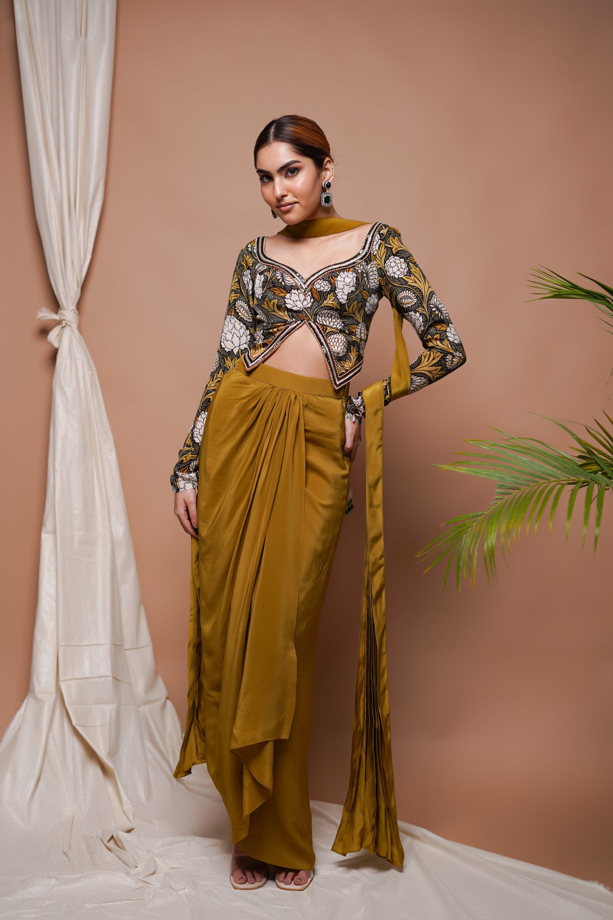 FOREST PRINT DRAPE  SKIRT SET  (SET OF 3)