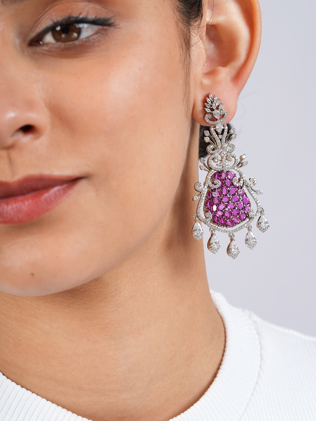 Royal Ruby Danglers