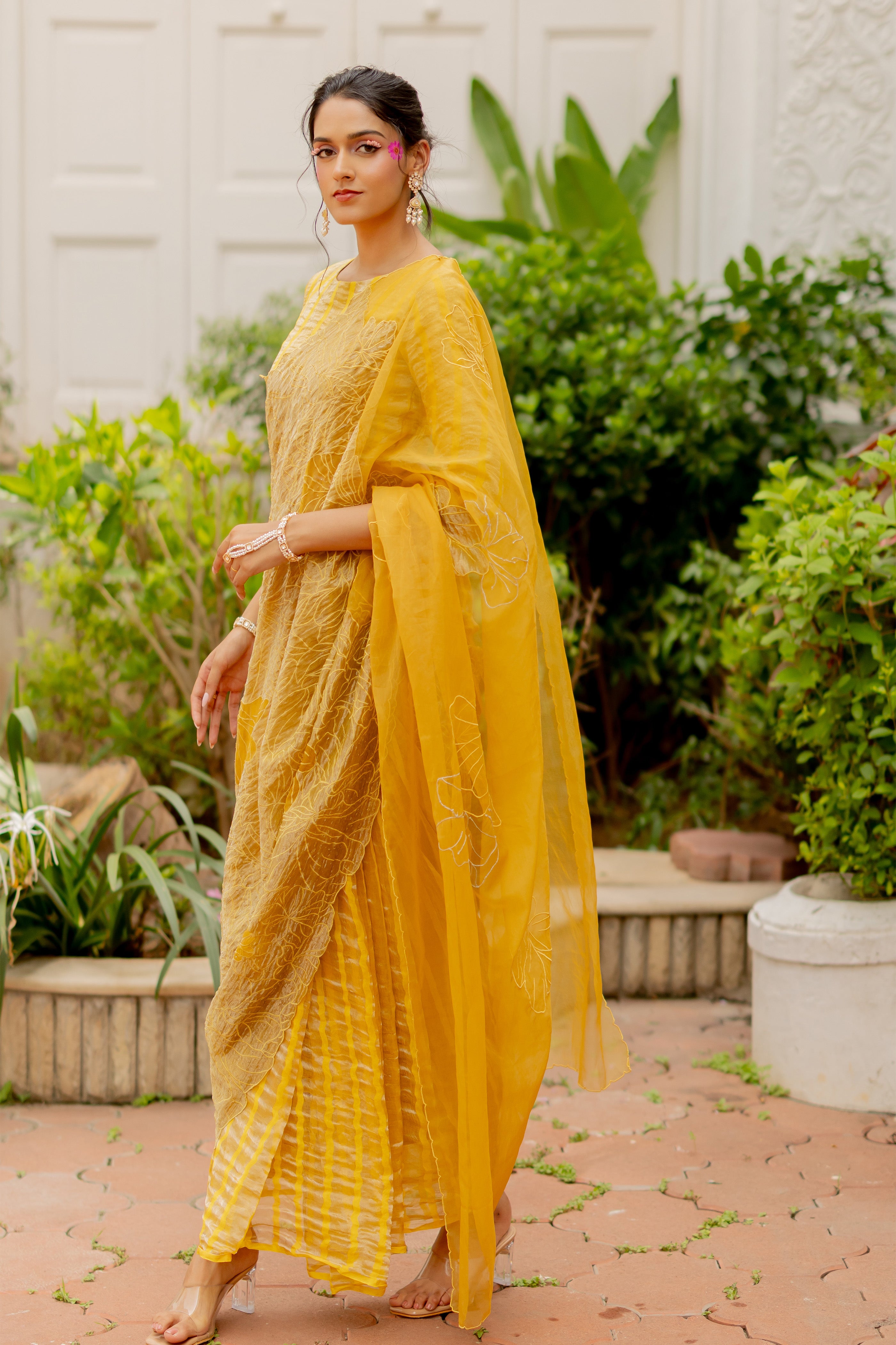 yellow saree (NIRVI)