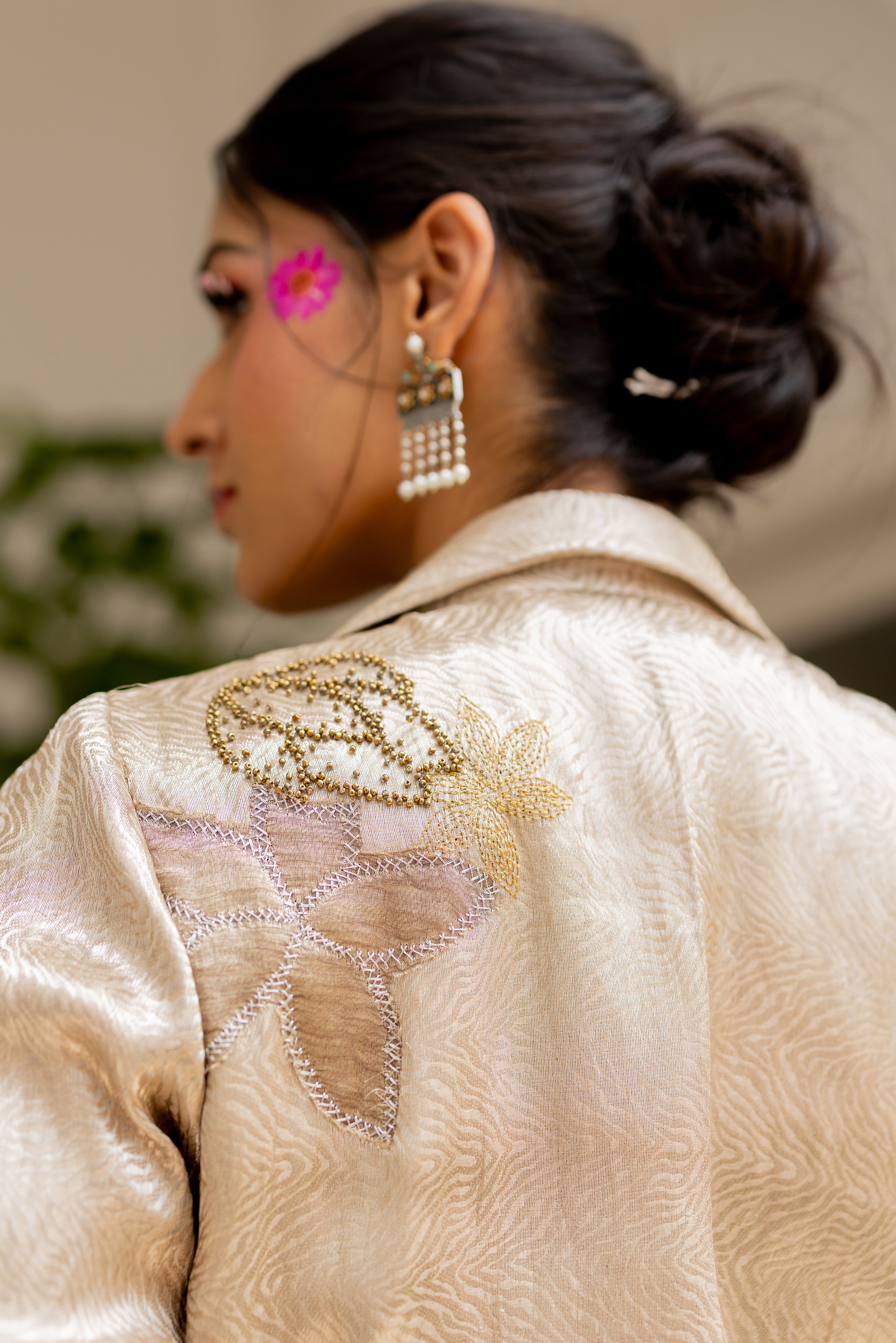 SNAKE PRINT JACKET WITH BROWN PANTS (Akshi)