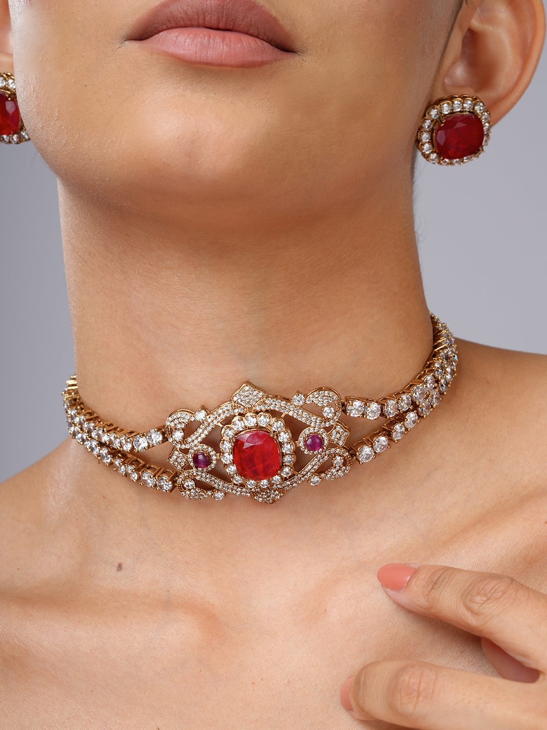 Ruby Tennis Necklace
