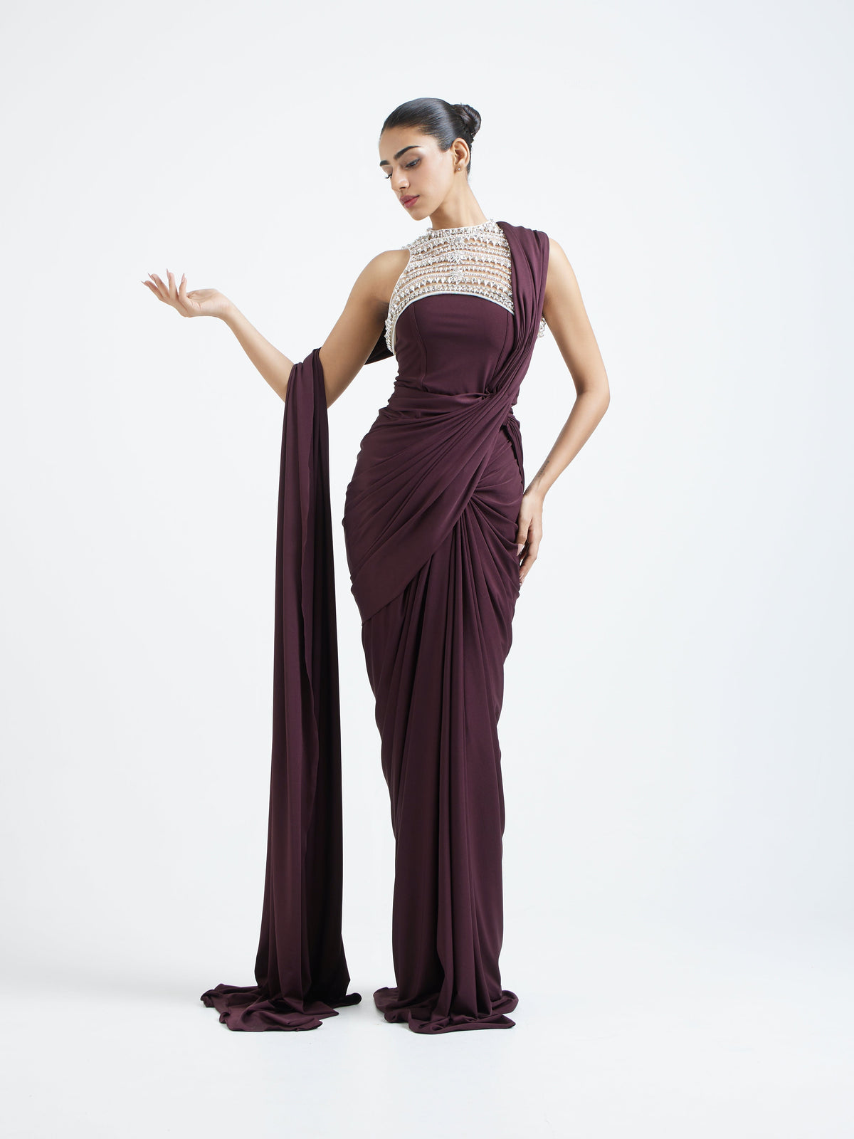 Shanaya base + Detachable pallu & overlay