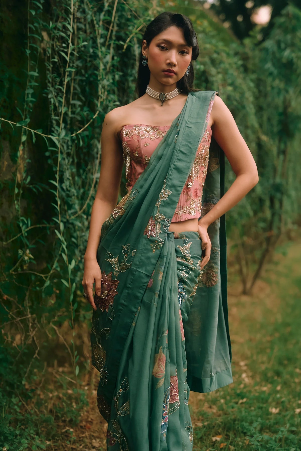ROSY SAREE SET