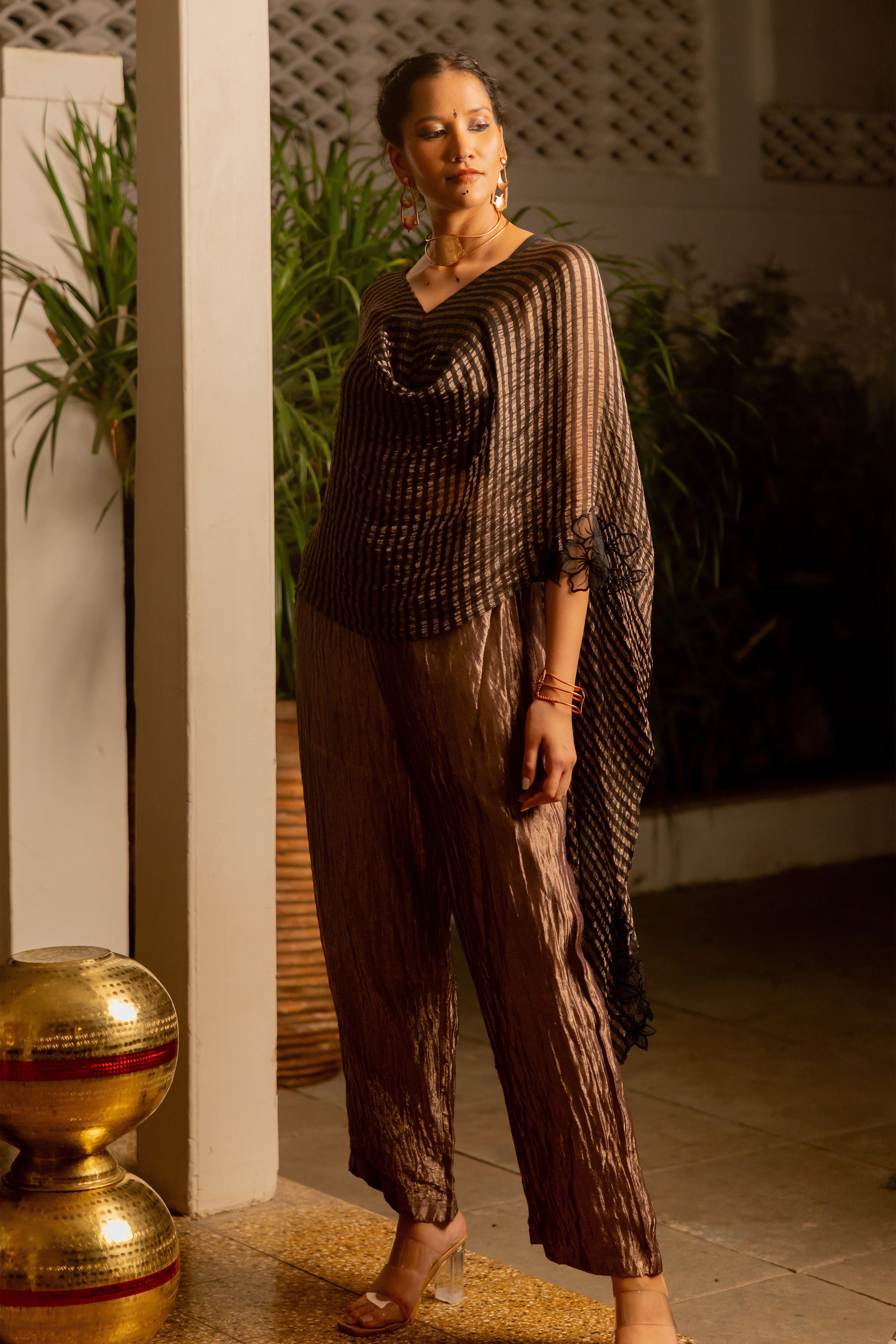 Black dupatta set (Sia)