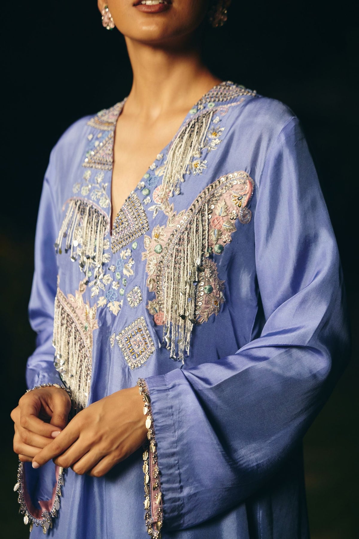 KURTA WITH HEAVY YOKE PAIRED WITH FARSHI SALWAR  AND DUPATTA