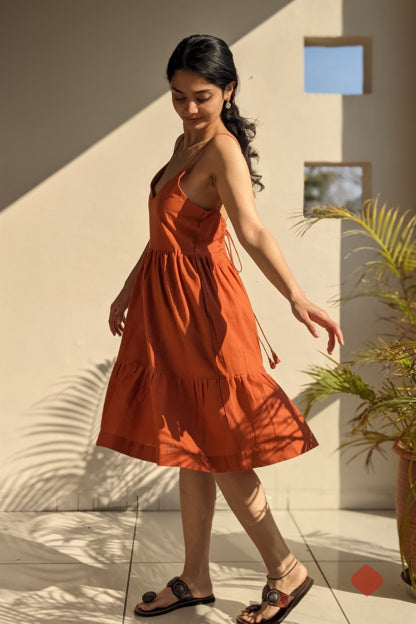 Mehkali – The Colour Block Midi Dress | A-Line Silhouette