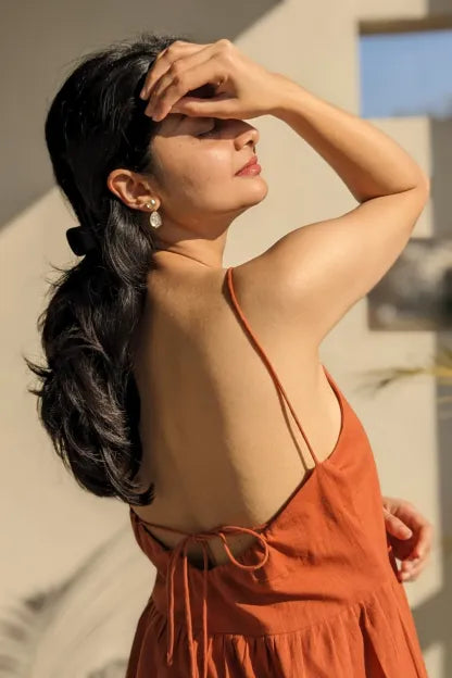 Mehkali – The Colour Block Midi Dress | A-Line Silhouette