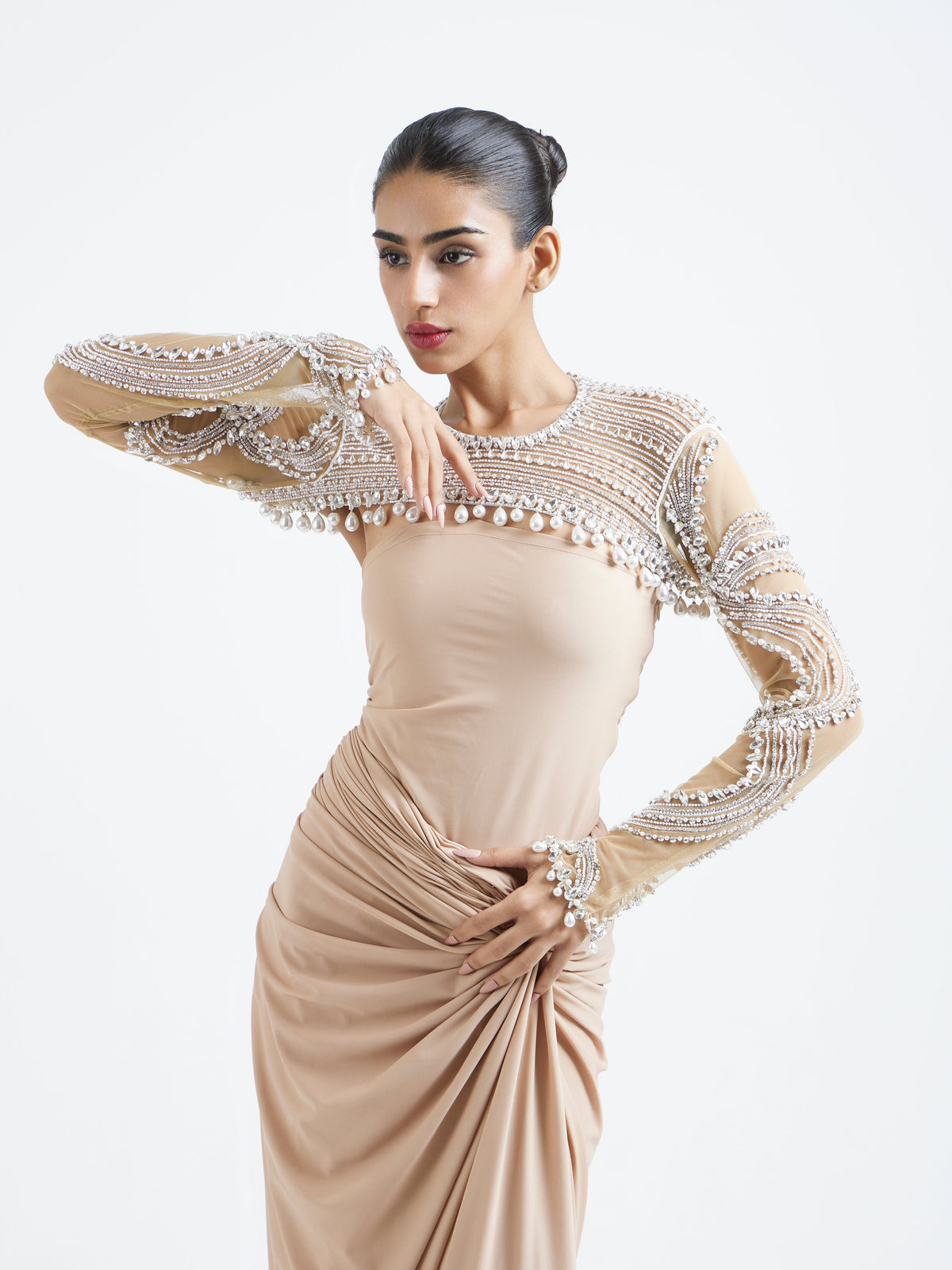 Detachable Embellished Sleeve Overlay